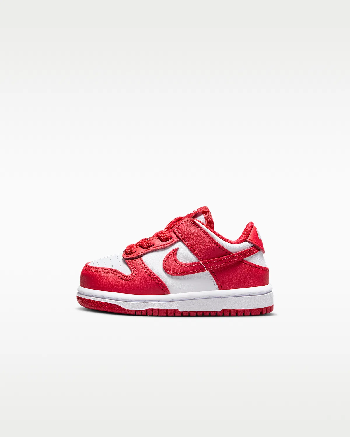 Кроссовки Nike Dunk Low для малышей, White/Red/University Red