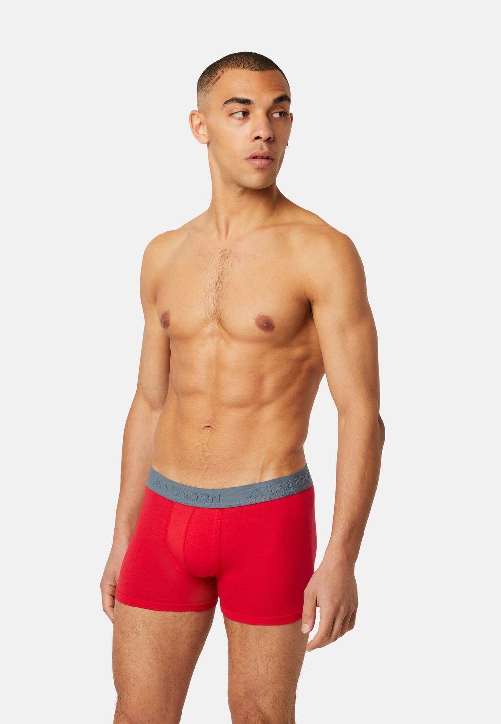 

Трусики 5-PACK TAGLESS HYFRESH BOXER SHORTS FM London, цвет blue/grey/red