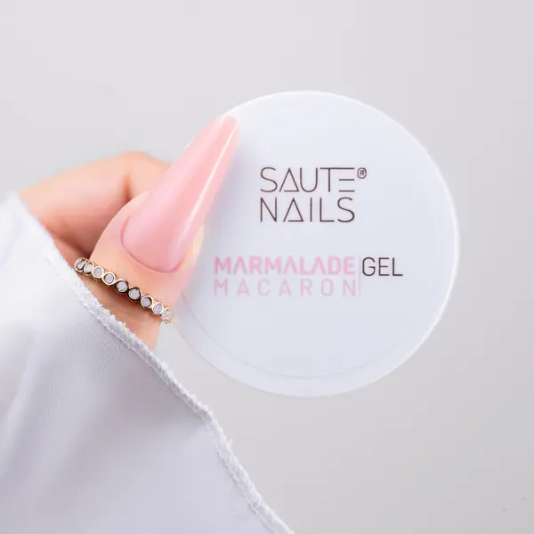 Макарон строительный гель, 50 г Saute Nails Marmalade gel, цвет macaron — фото 3