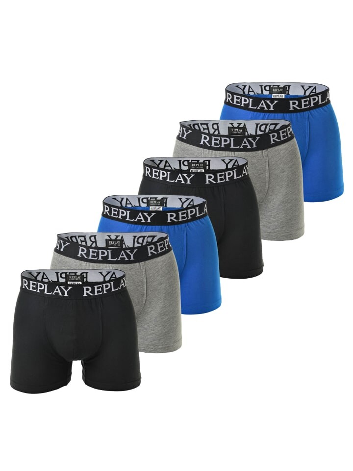 

Боксеры Replay short 6er Pack, цвет schwarz/grau/blau