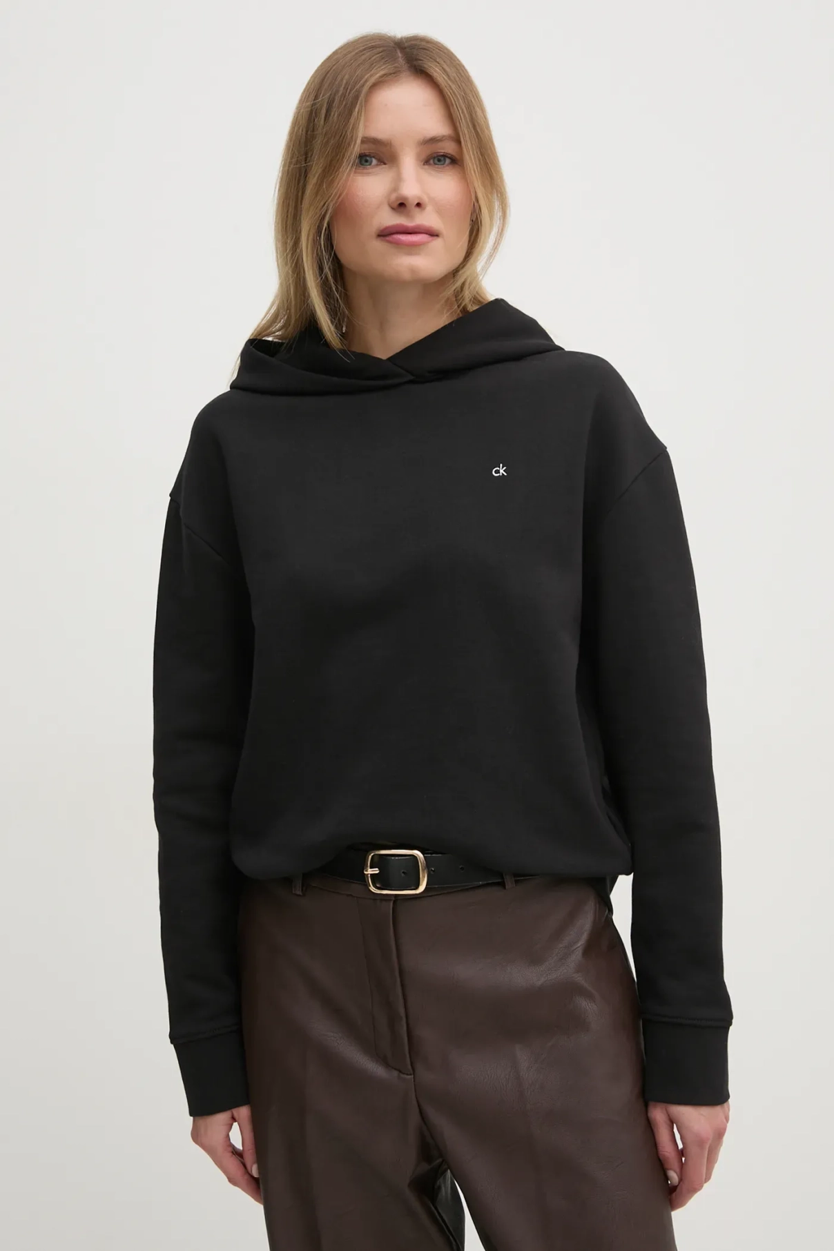 

Хлопковая толстовка Calvin Klein, черный