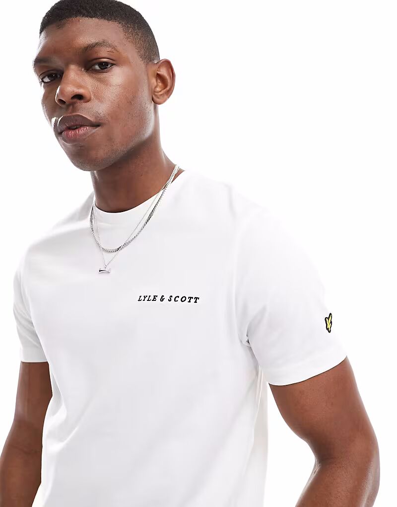 

Футболки Lyle & Scott Ss с вышивкой в ​​цвете w104 белый/черный как смоль
