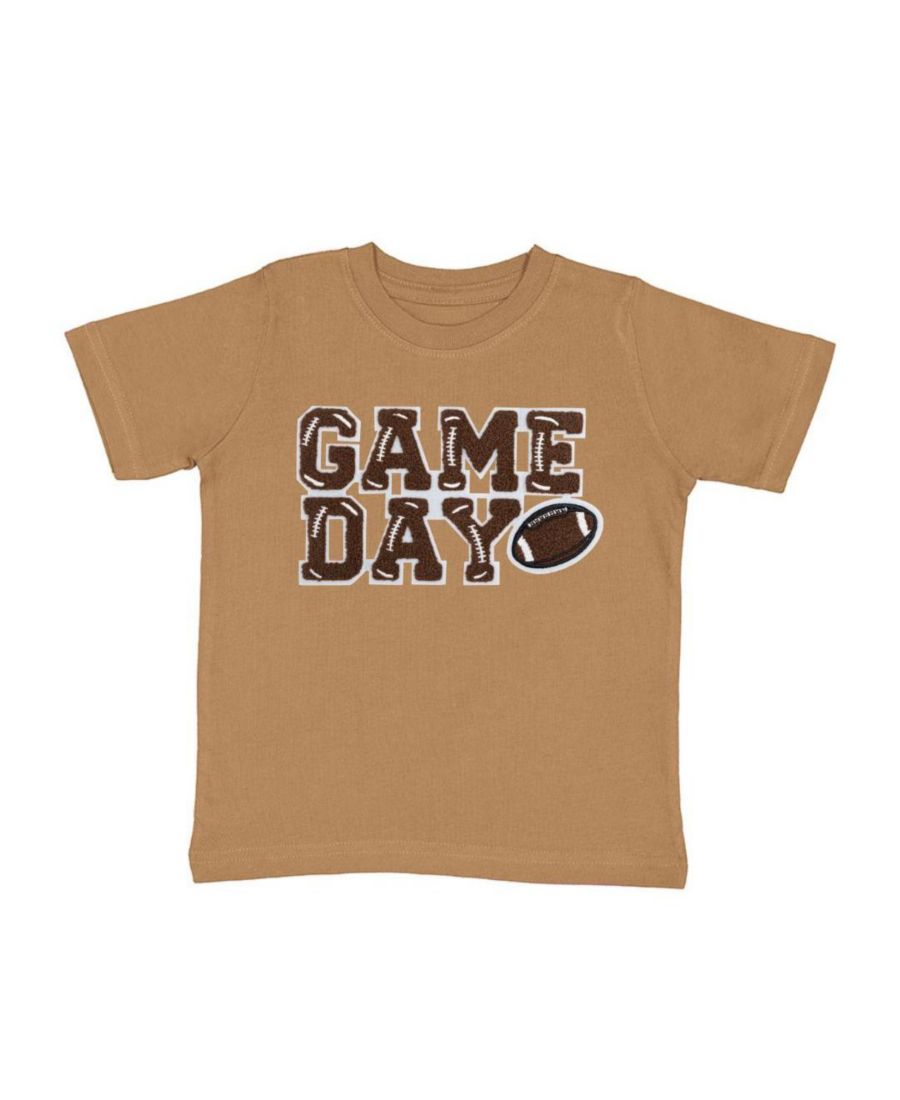 

Детская футболка с коротким рукавом и нашивкой в честь игрового дня для мальчиков Sweet Wink, Mocha