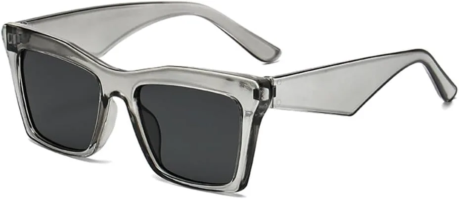 

Модные классические солнцезащитные очки для женщин, защита от УФ-излучения UV400, винтажные очки для мужчин, простые солнцезащитные очки для женщин MTZJH, Clear Grey