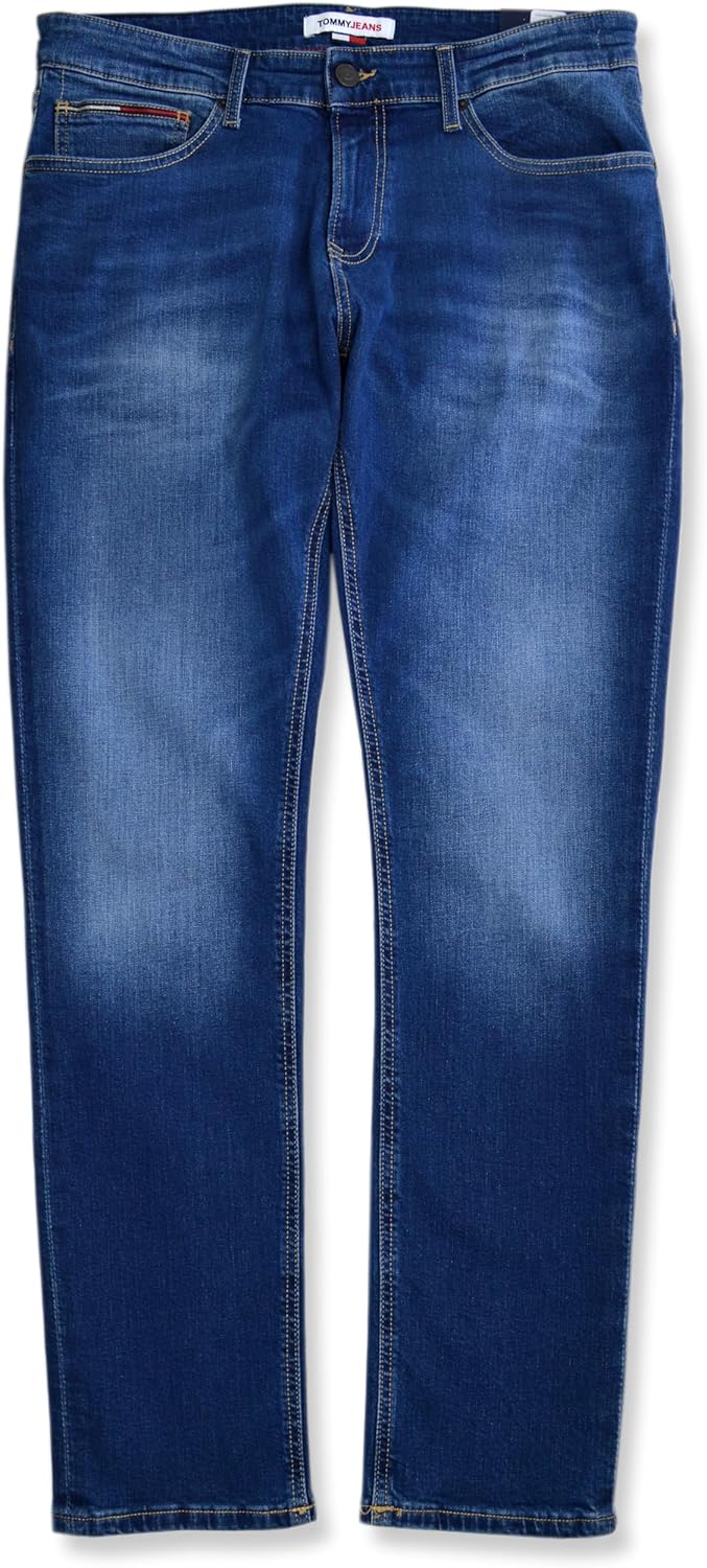 

Мужские джинсы Tommy Hilfiger Denim, оригинальные джинсы Scanton Slim Fit, Wilson Medium Blue Wash