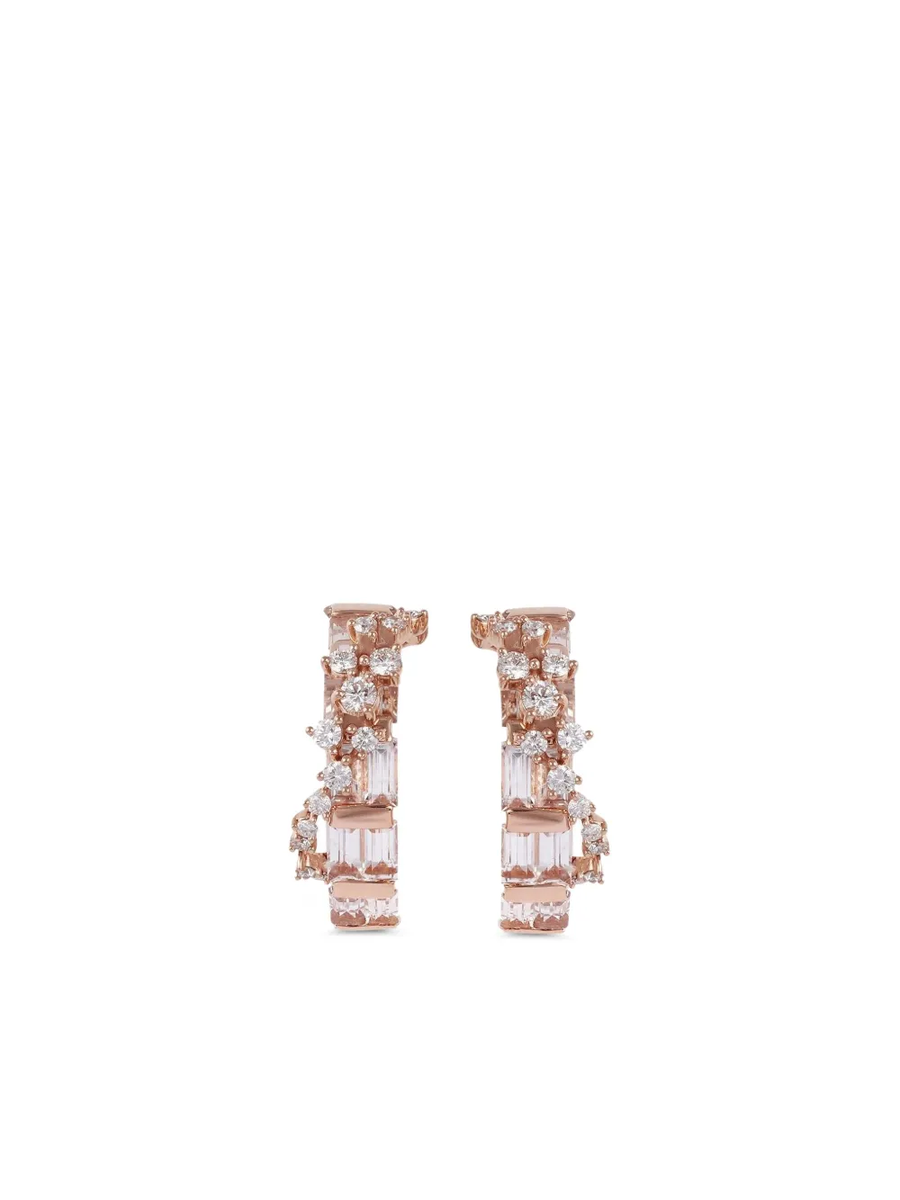 

Серьги-кольца Scatter из розового золота Ananya, розовый