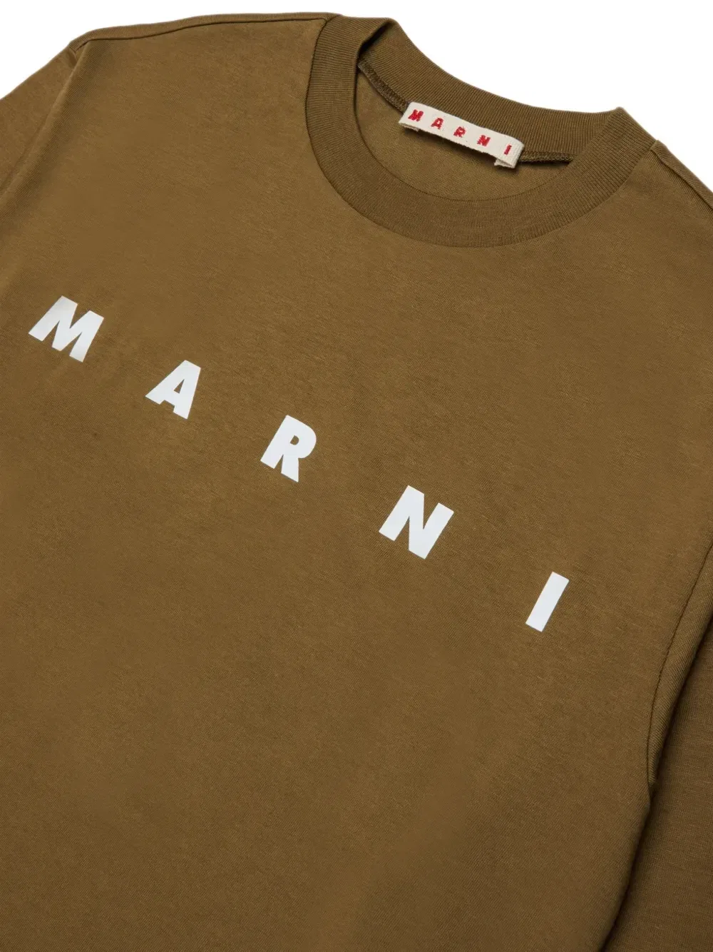 Футболка с длинным рукавом с логотипом Marni Kids, коричневый — фото 3