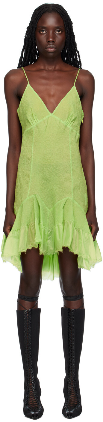 

Зеленое мини-платье со вставками Givenchy