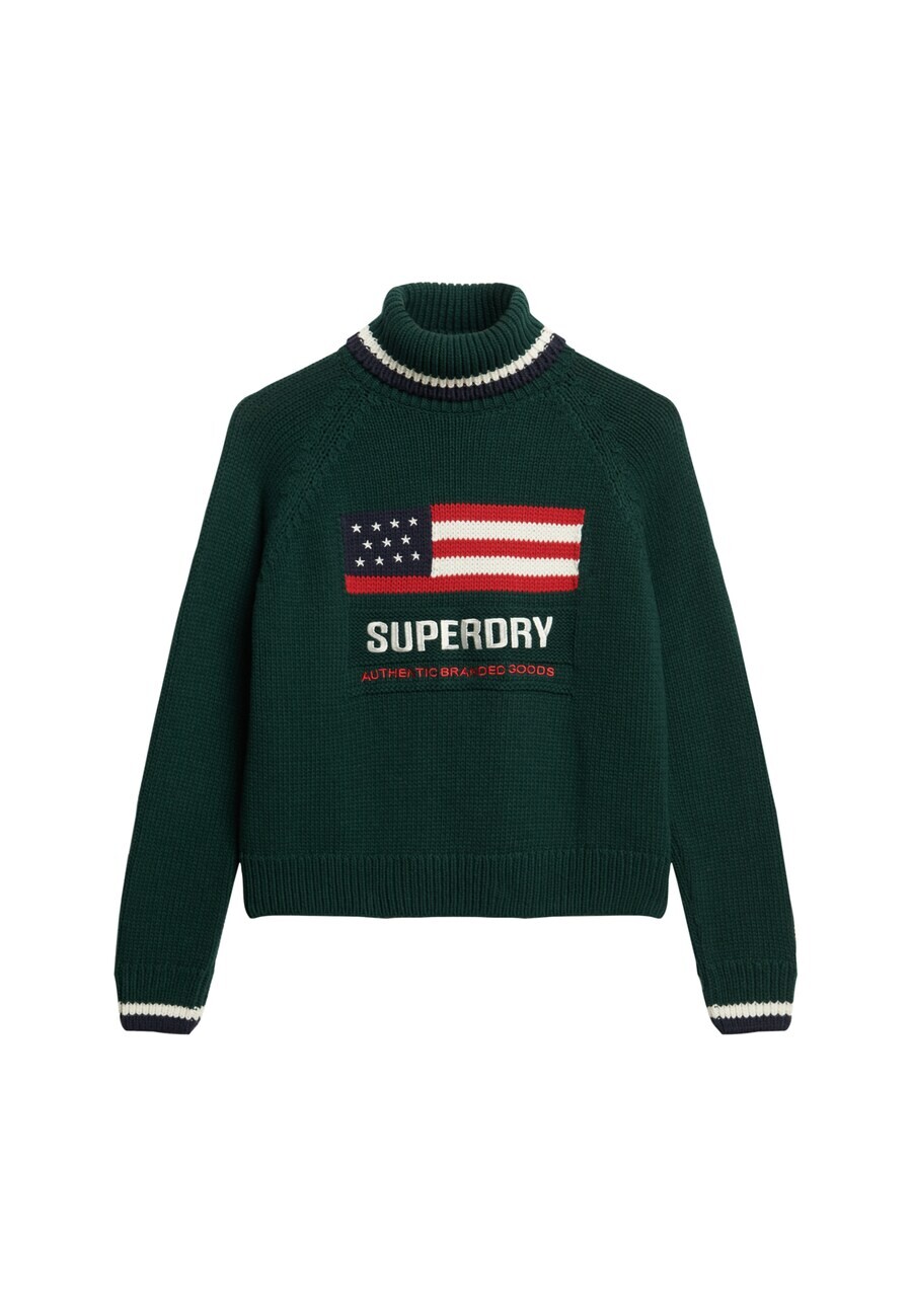 

Водолазка Superdry Sweater Americana, темно-зеленый