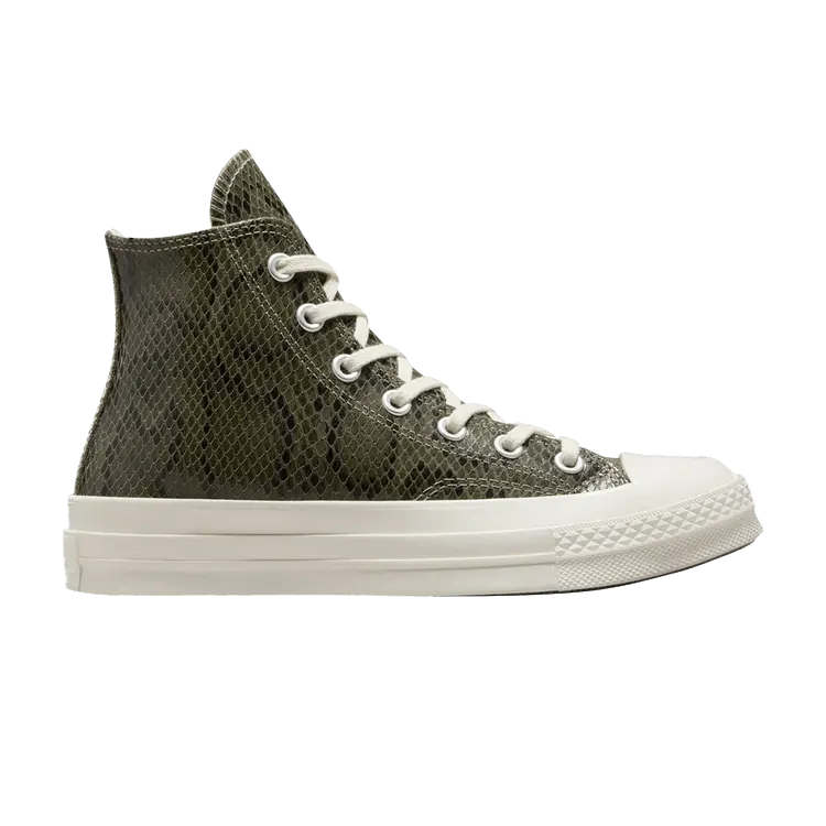 

Кроссовки Converse Wmns Chuck 70 High Snakeskin - Light Field Surplus, зеленый