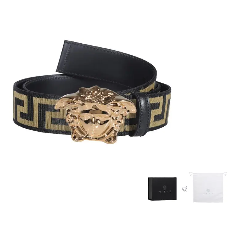 

VERSACE Ремень с логотипом Медузы, Black