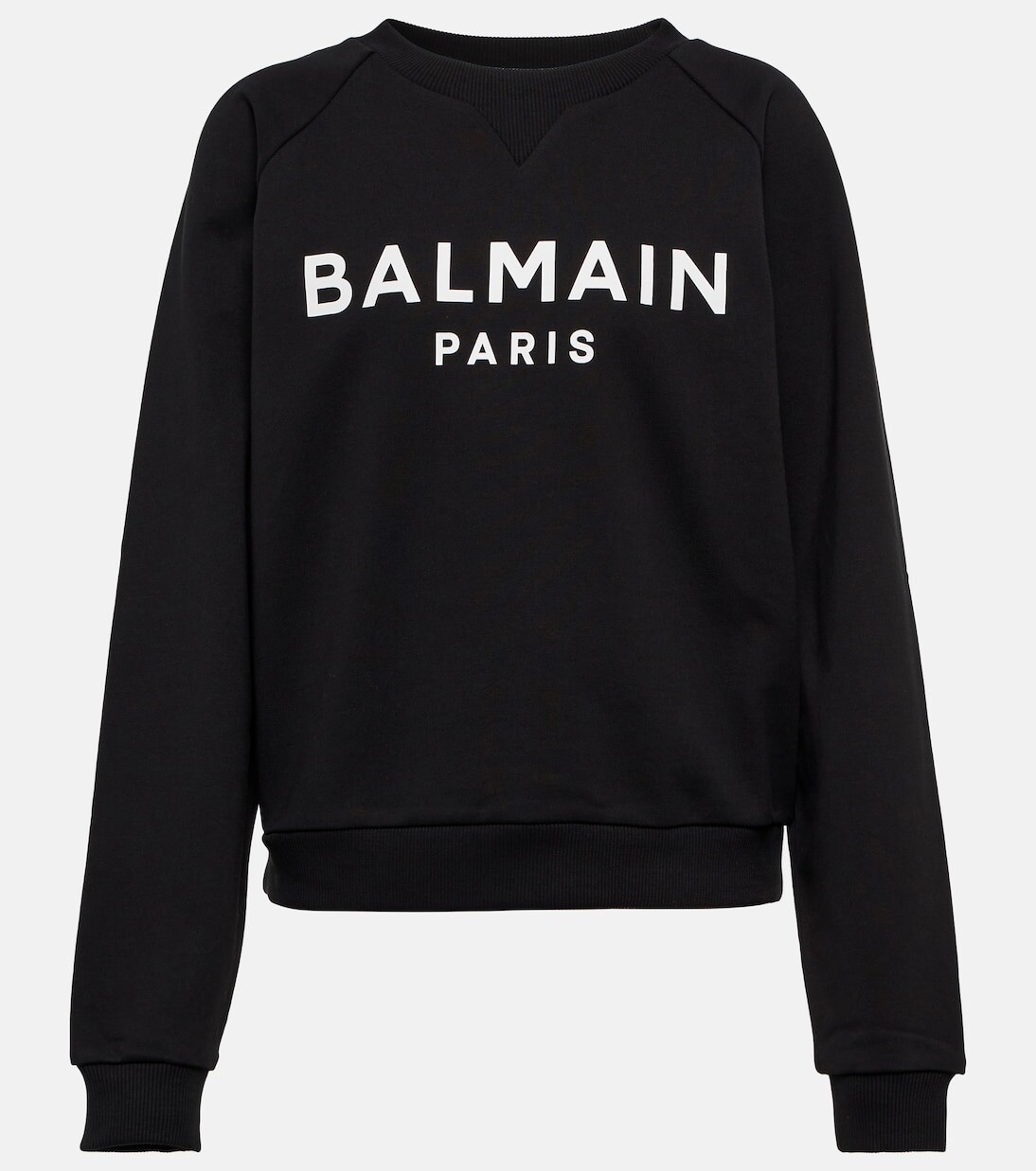 

Толстовка из хлопкового джерси с логотипом Balmain, черный