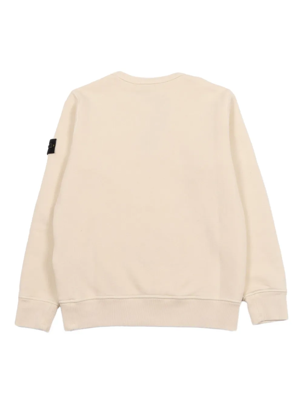 Хлопковый свитшот с нашивкой-компасом Stone Island Junior, белый — фото 2