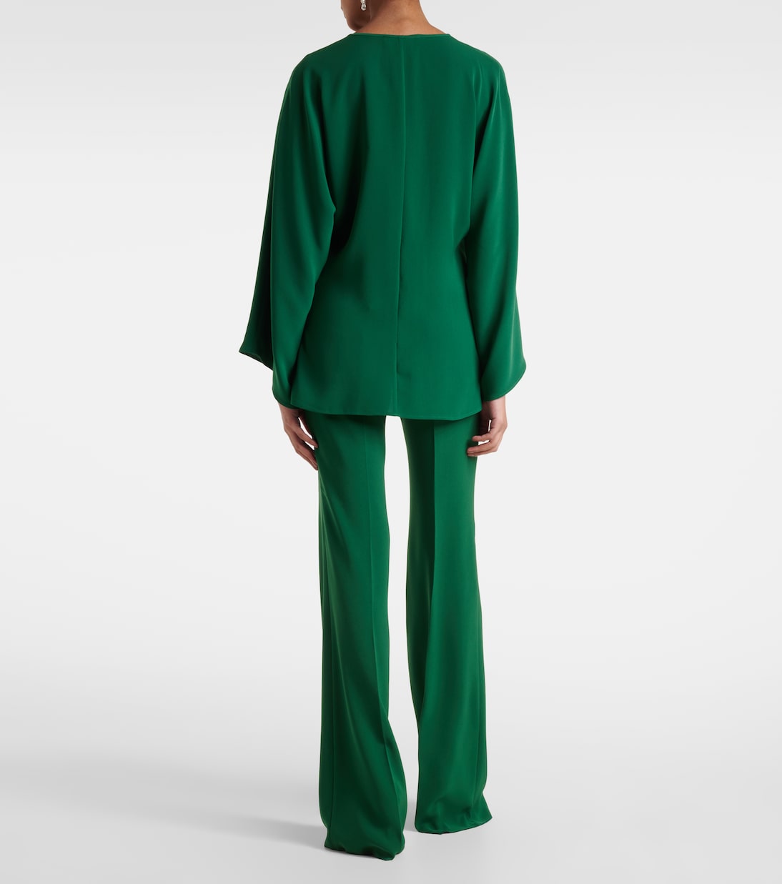 Блузка из кади с отделкой кристаллами Umile Max Mara, Smeraldo — фото 3