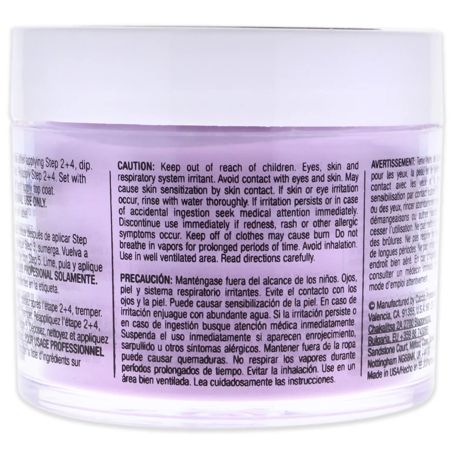 Система для наращивания ногтей Pro Powder Polish Nail Colour Dip System - Lavender Sorbet от Cuccio Colour for Women - 1,6 унции (47 г) пудры для ногтей — фото 2
