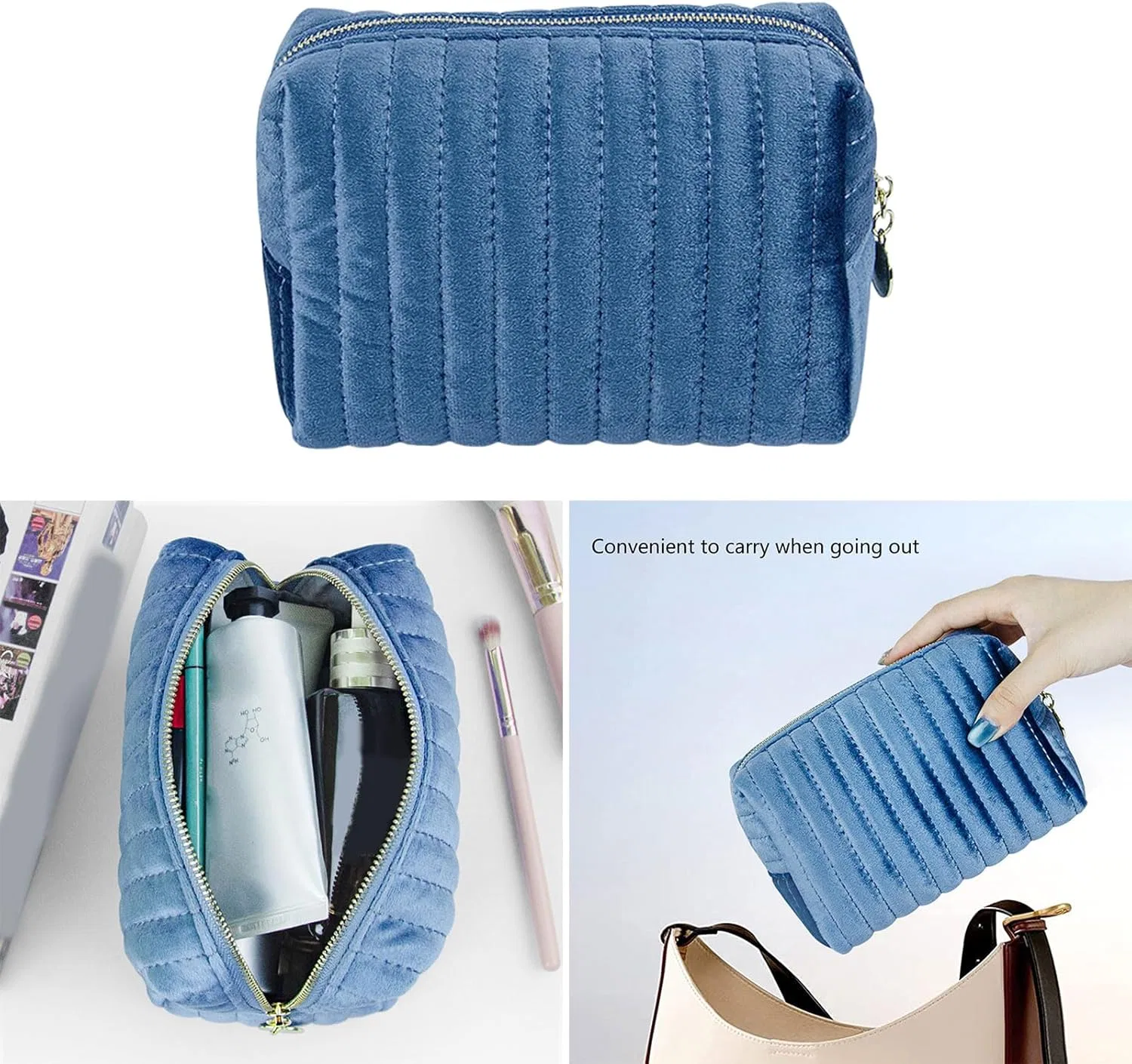 Косметичка Essential Makeup and Toiletry Bag RWAJZAX зеленая, большой — фото 2