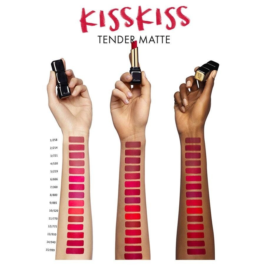 Помада для губ kisskiss tender matte Guerlain, 258 - lovely nude, вес 2.8 гр. — фото 3