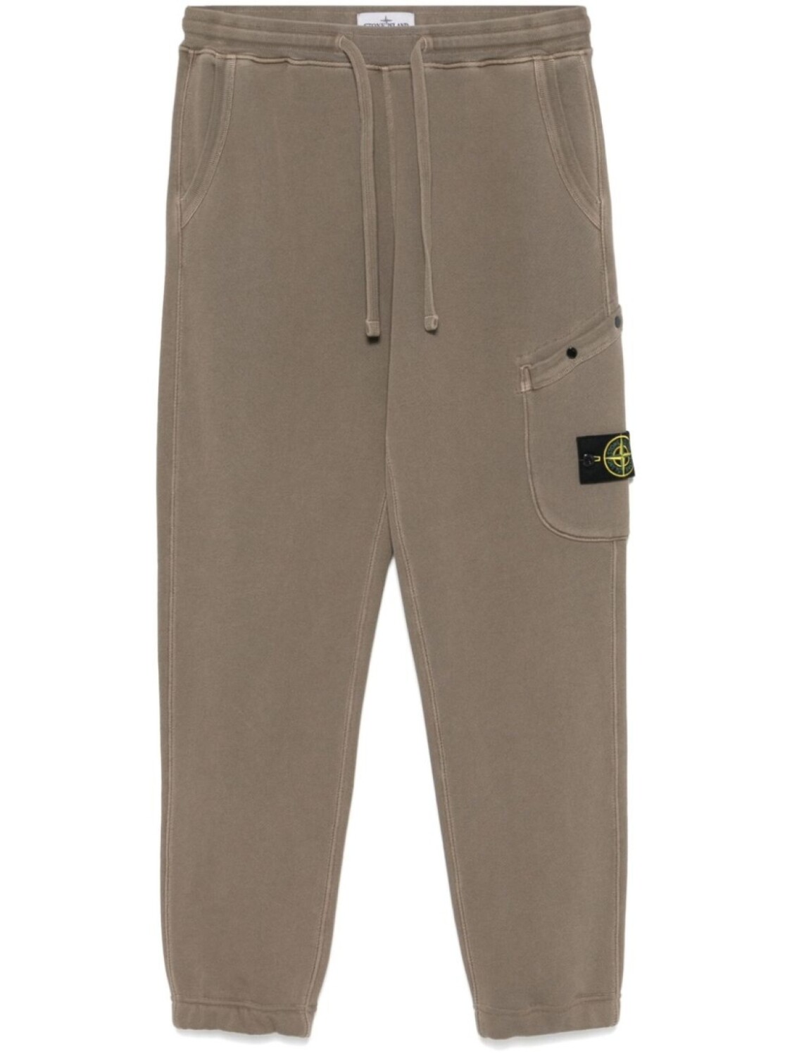 

Хлопковые спортивные штаны с текстурой джерси Stone Island, коричневый