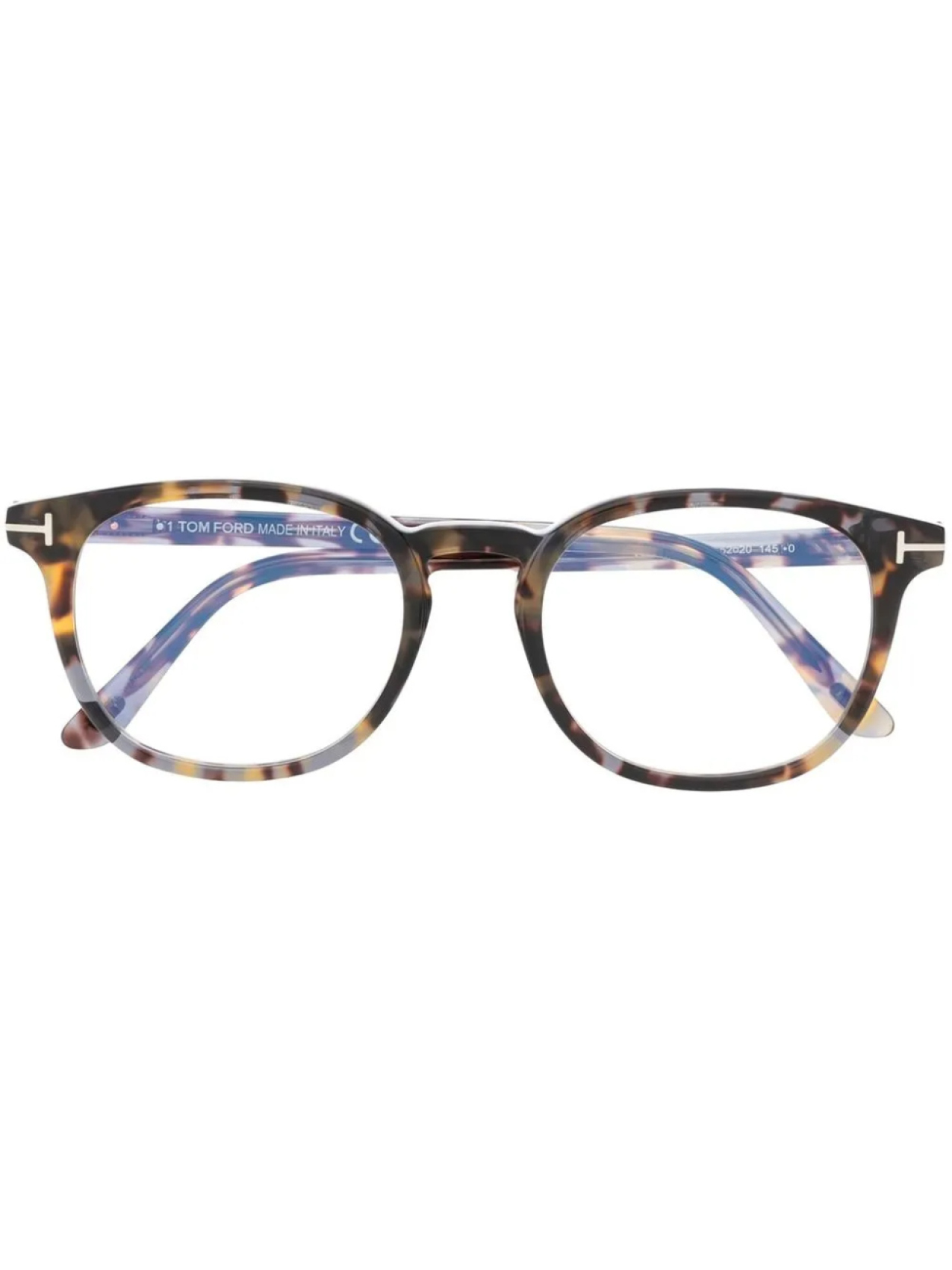 

TOM FORD Eyewear очки в круглой оправе черепаховой расцветки, коричневый