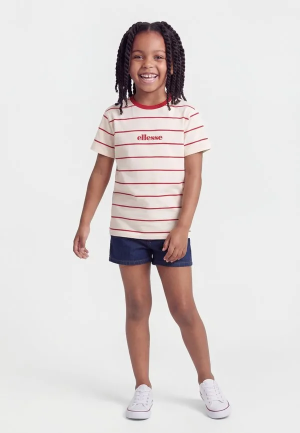 Базовая футболка talamone, цвет кремовый/красный Ellesse, Off-White/Red