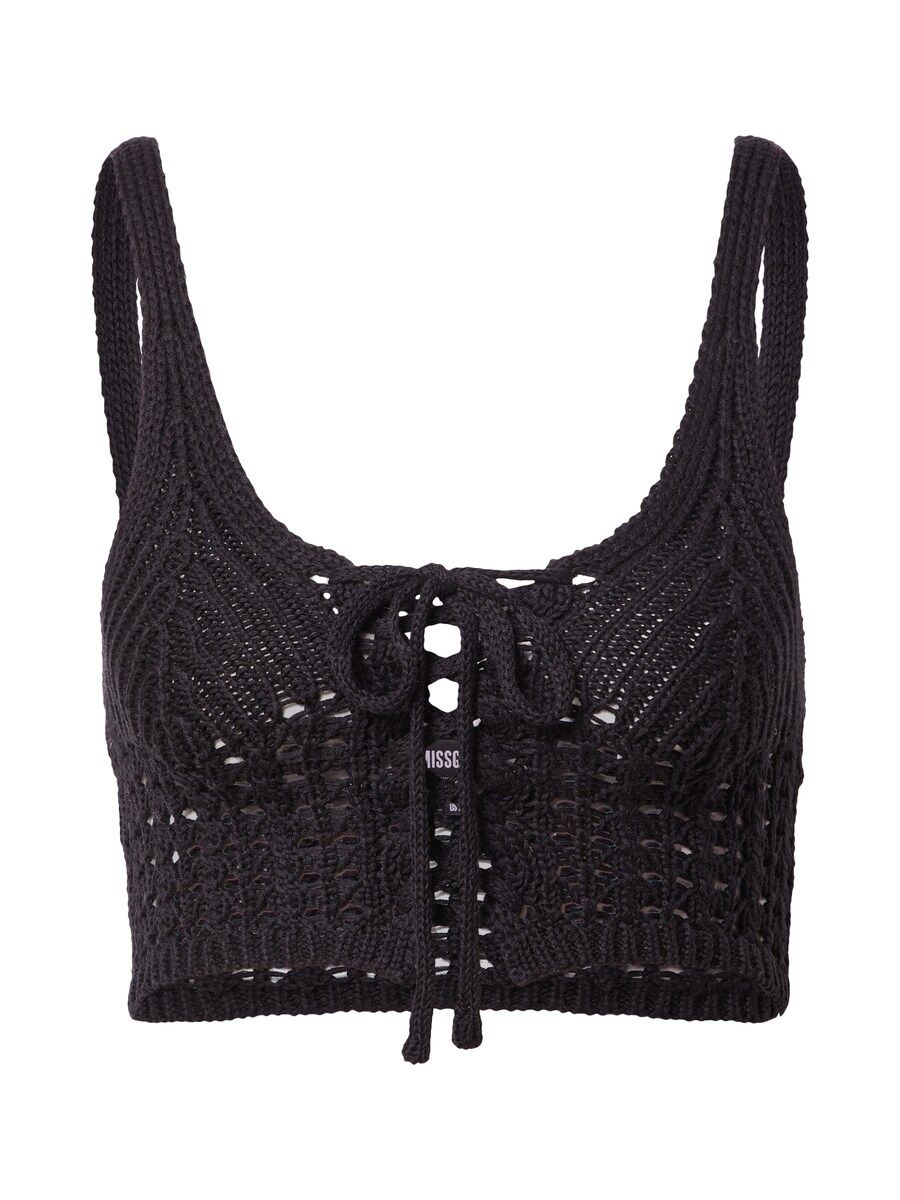 

Вязаный топ Missguided, черный