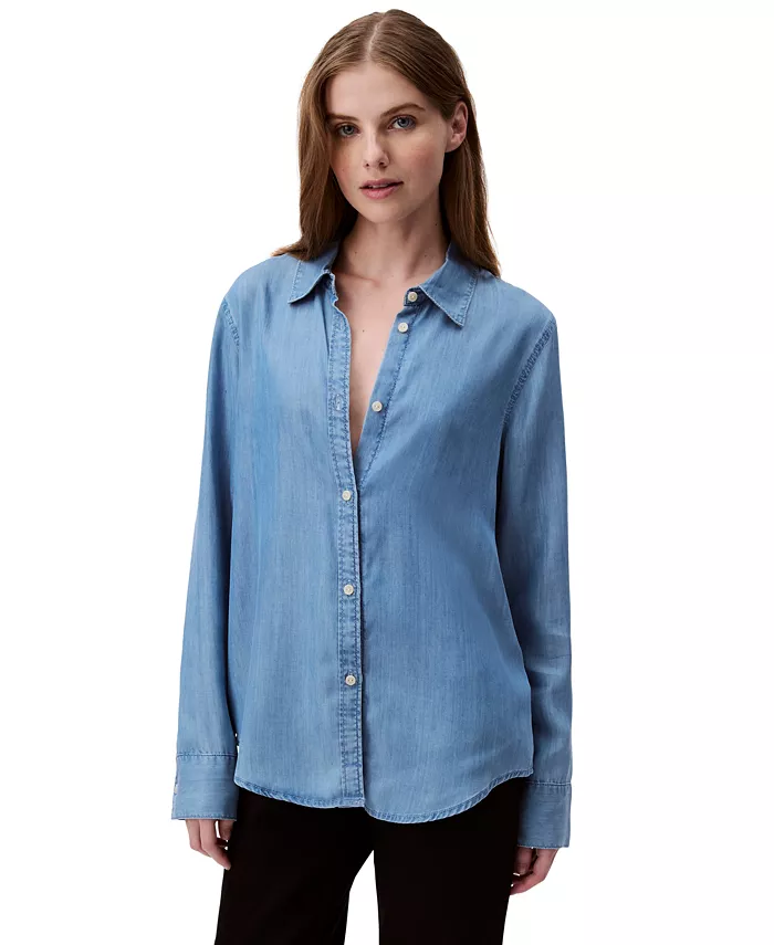 

Женская рубашка из шамбре Calvin Klein Jeans, синий