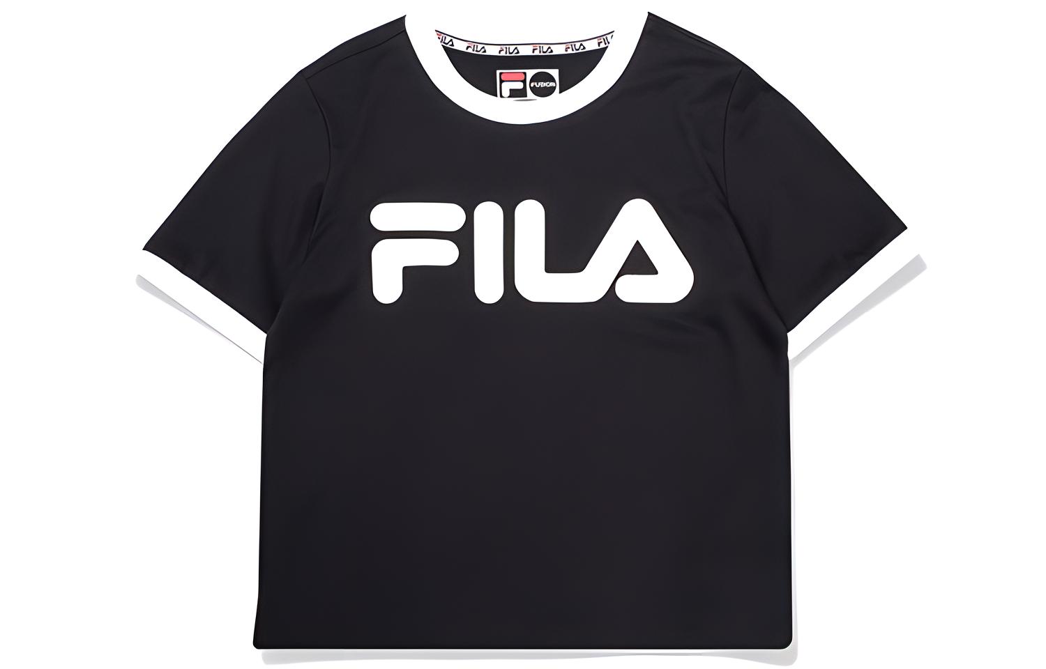 

FILA FUSION Футболка Regular женская черная, Черный, FILA FUSION Футболка Regular женская черная