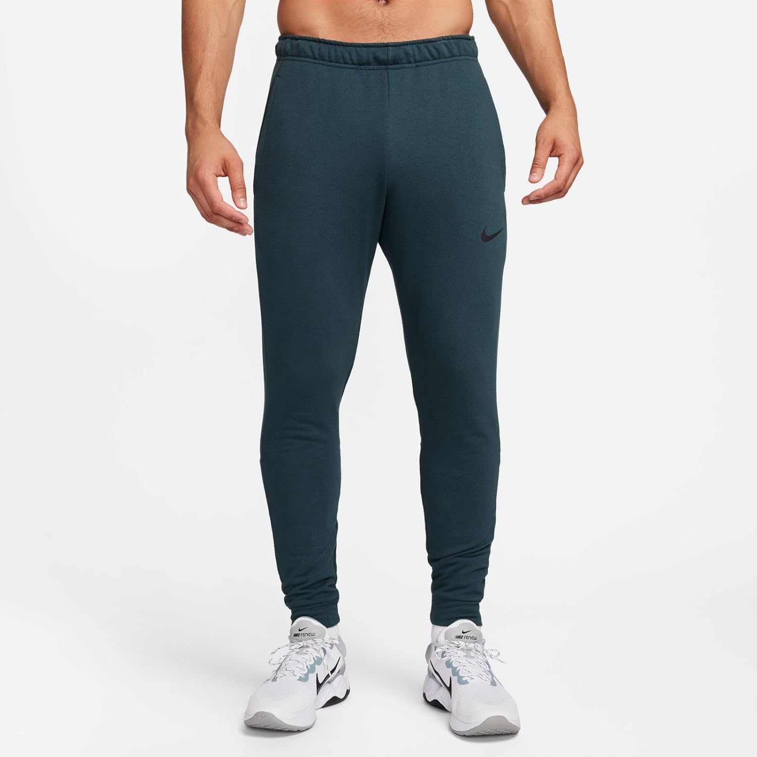 Брюки Nike M NK DF PNT Taper FL - Полная длина - Мужские тренировочные - Мужские, Deep Jungle/Black — фото 2