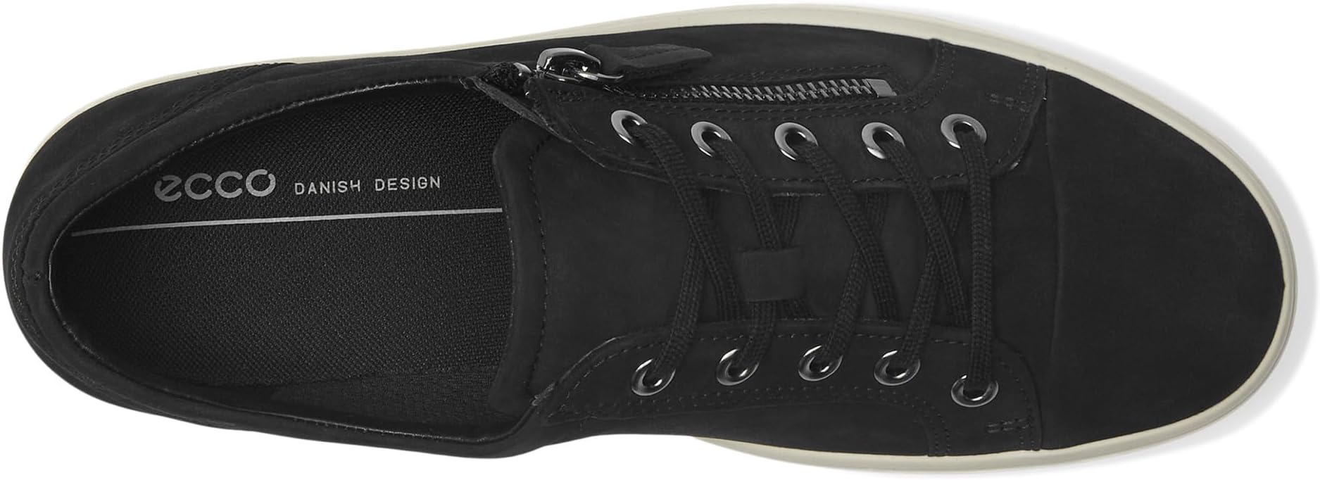 Кроссовки ECCO Soft Classic Lace Side Zip Sneaker, черный — фото 2
