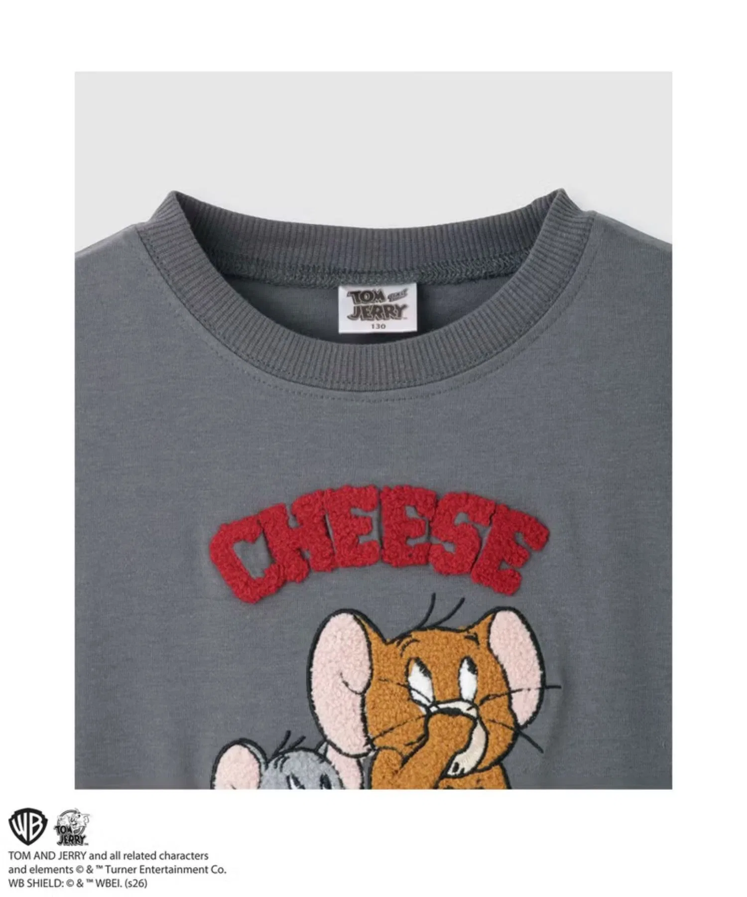 Детская футболка TOM&JERRY с длинным рукавом и вышивкой — фото 3