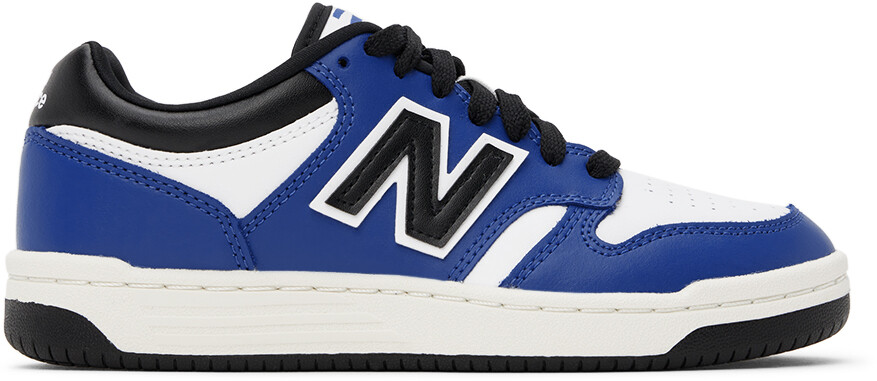 

Большие детские кроссовки 480 синего и белого цвета New Balance