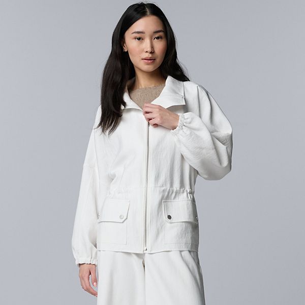 

Женская куртка-утилитар с затянутой талией Simply Vera Vera Wang, Modern White