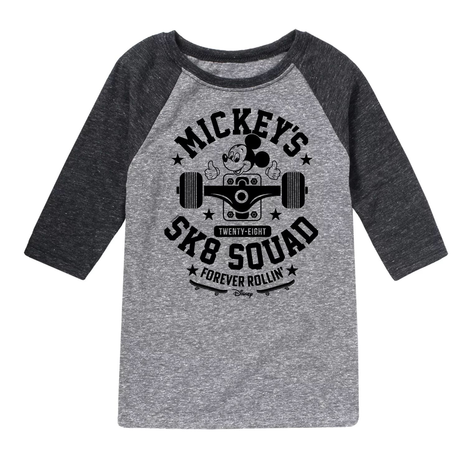 

Футболка с рисунком реглан Disney's Mickey Mouse для мальчиков 8–20 лет Sk8 Squad Licensed Character