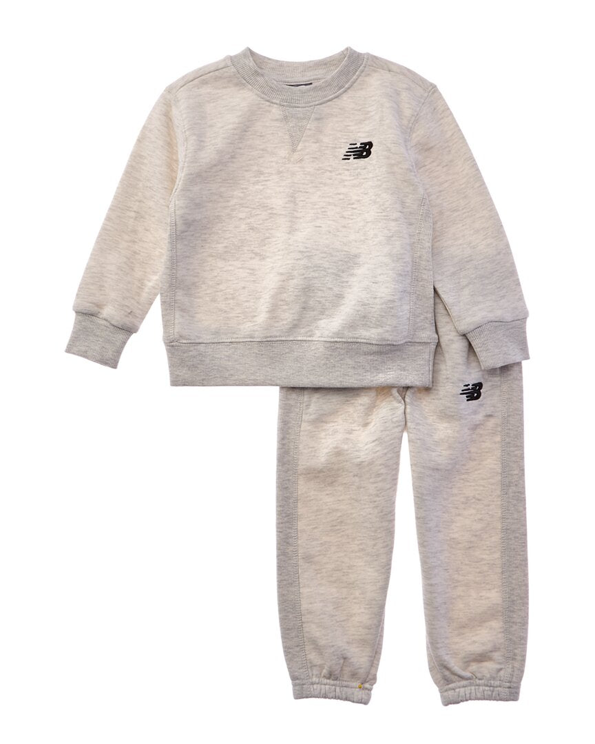 

Комплект New Balance из 2 предметов: флисовый пуловер и спортивные штаны, коричневый