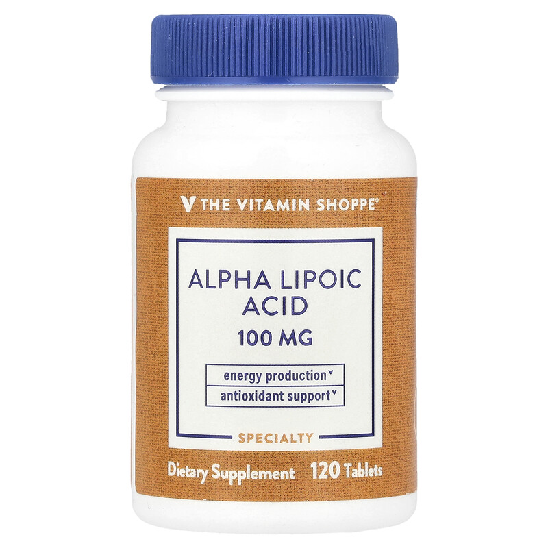 

The Vitamin Shoppe, Альфа-липоевая кислота, 120 таблеток