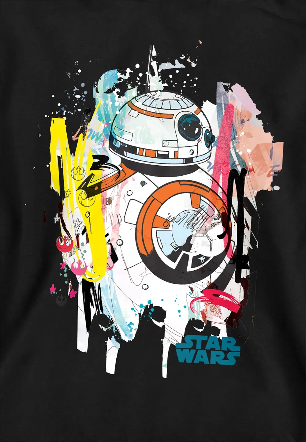 Детская худи с принтом BB8, Disney, черный — фото 2