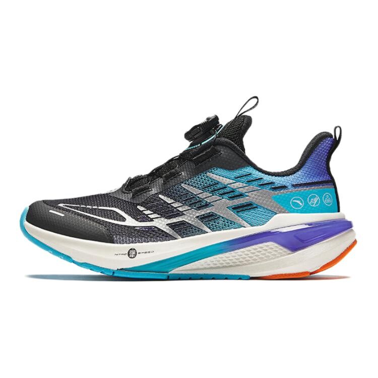 

Детские кроссовки GS Low-top Black/Lake Blue/Mystic Purple Anta Kids, черный/голубой