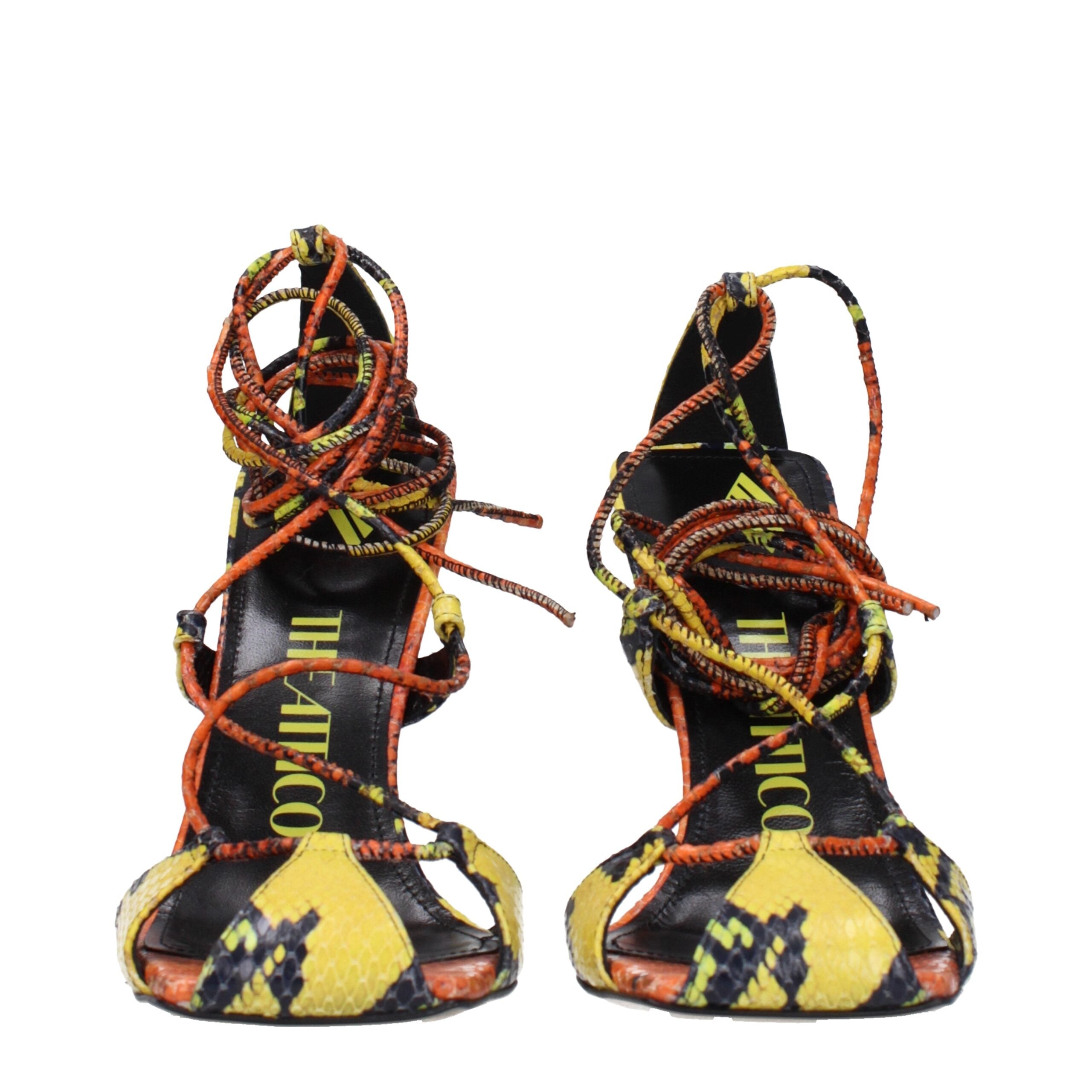 The Attico Leather Women's Sandal, оранжевый — фото 3