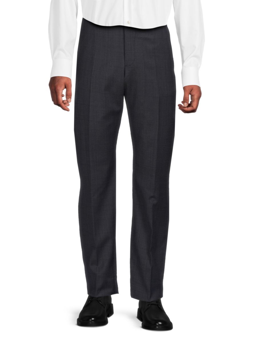 

Современные брюки из эластичной шерсти с Windowpane Scotch & Soda, темно-синий