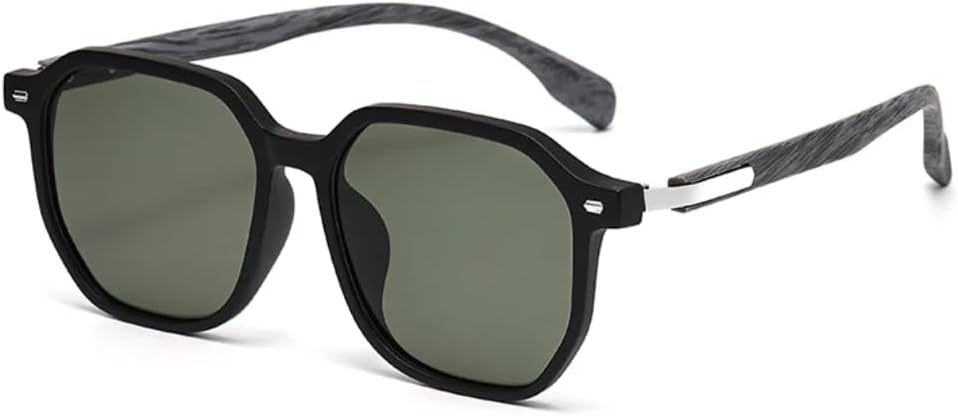 

Ретро-модные поляризованные солнцезащитные очки для женщин и мужчин, классический винтажный стиль, защита от УФ-излучения UV400, для активного отдыха VFDHN, Matte Black Green