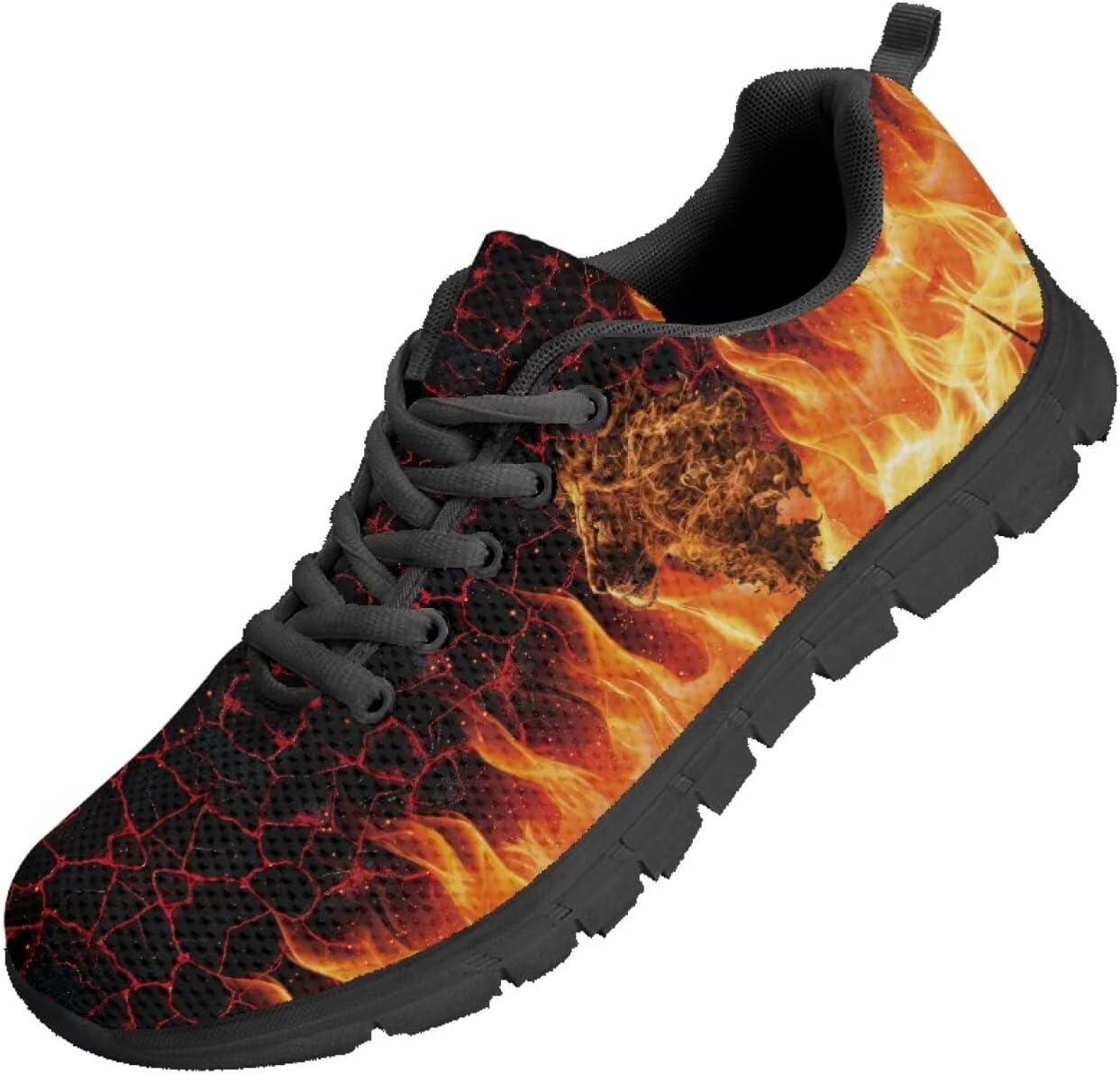 

Мужские кроссовки Funnydude Funny Print для бега, весенние, легкие, дышащие, удобные, Flame Lion