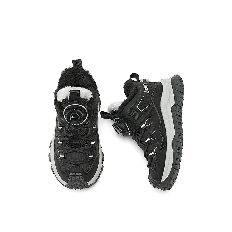 Детские кроссовки Kids' Jeep, Obsidian Black/Mystic Cloud Gray[Thick Cotton] — фото 4