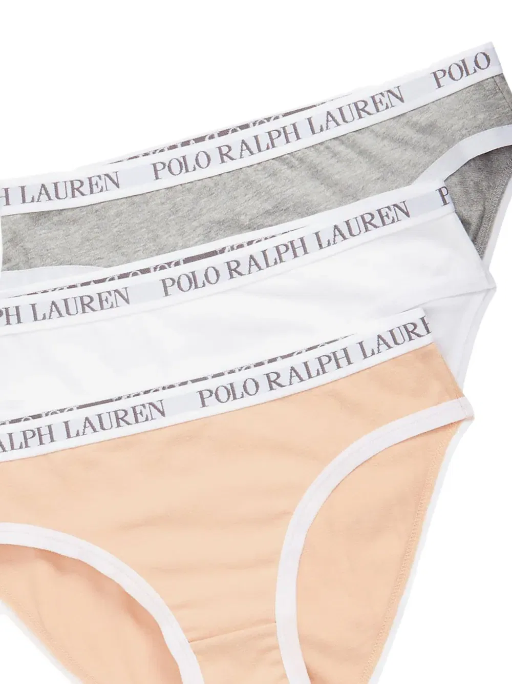 Комплект трусов с логотипом на поясе Polo Ralph Lauren Kids, серый — фото 2