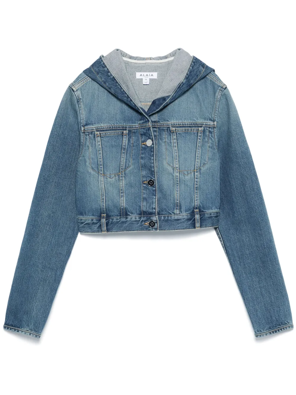 

Джинсовая куртка с капюшоном Alaïa, синий