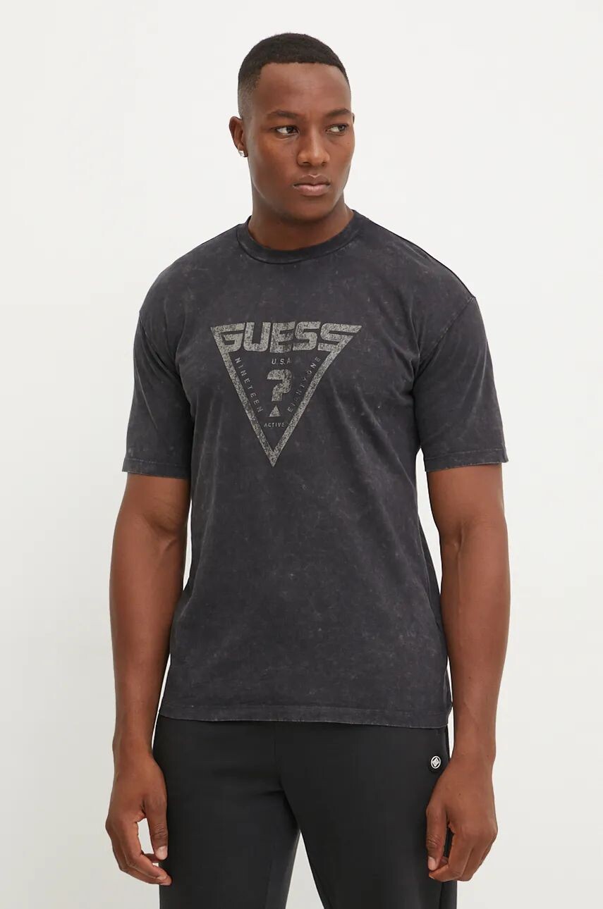 

Хлопковая футболка Guess ALIOTH, черный