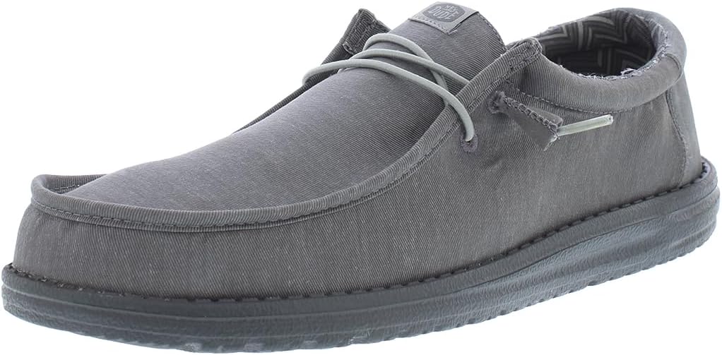 

Мужские лоферы HEYDUDE Wally Stretch из текстиля, Удобная легкая обувь без шнурков для мужчин, Для повседневной носки, прогулок и путешествий, серый