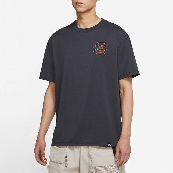 Футболка Nike ACG Smiling Face Logo Round Neck Breathable Short Sleeve Gray, мультиколор — фото 3