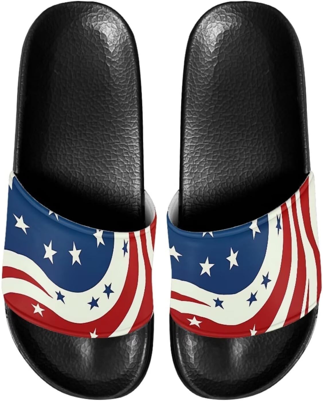

Сандалии-шлепанцы унисекс с мягкой стелькой, удобные для женщин и мужчин, кожаные, размеры 6-13,5 Mintulipy, Patriotic American Flag