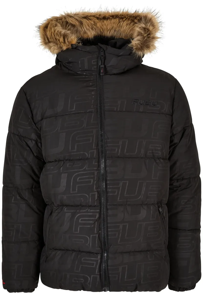 

Зимняя куртка Fubu " Fubu Men's FM224-039-2 FUBU Corporate AOP Puffer Jacket" (1 шт.), с капюшоном, черный