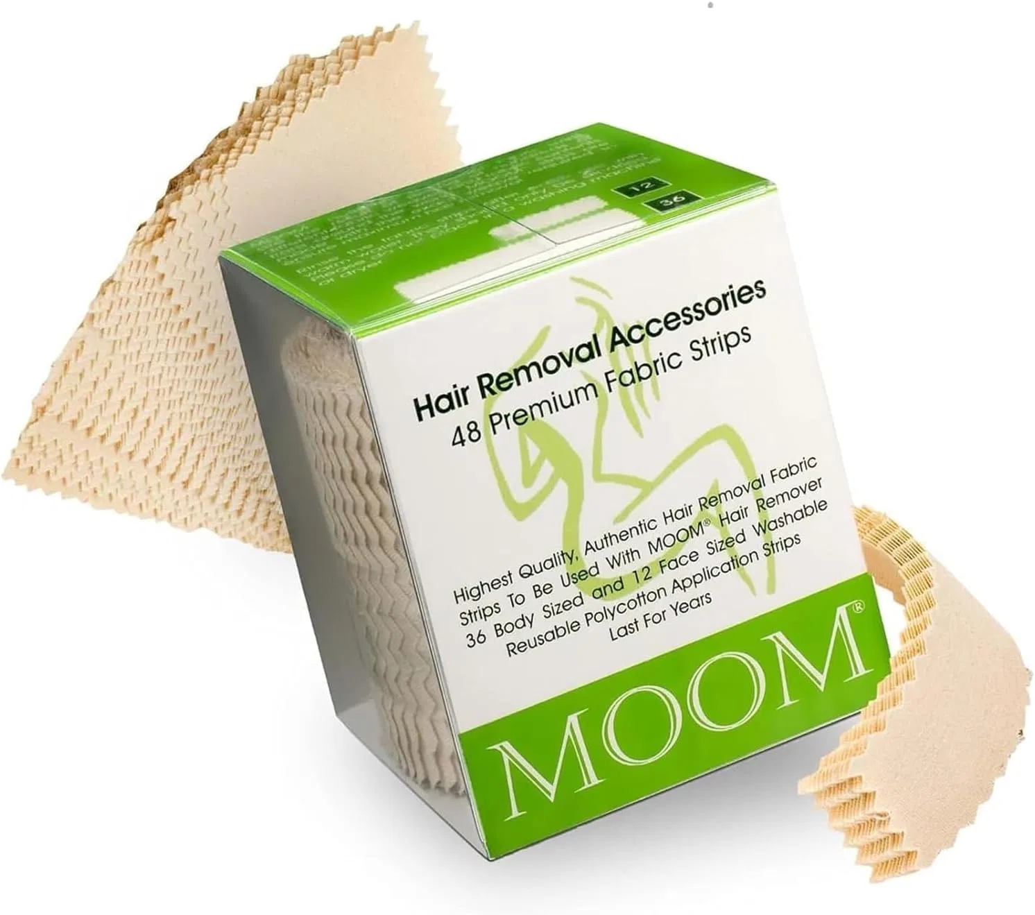 Восковые полоски Moom Poly-Cotton, 48 шт, для тела и лица